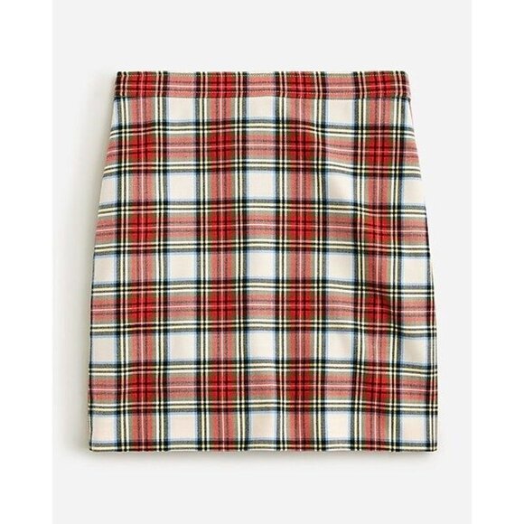 J. Crew Red Plaid A-Line Skirt - Picture 3 of 12